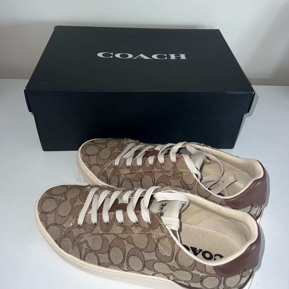 Coach Tan and Brown Sneakers
